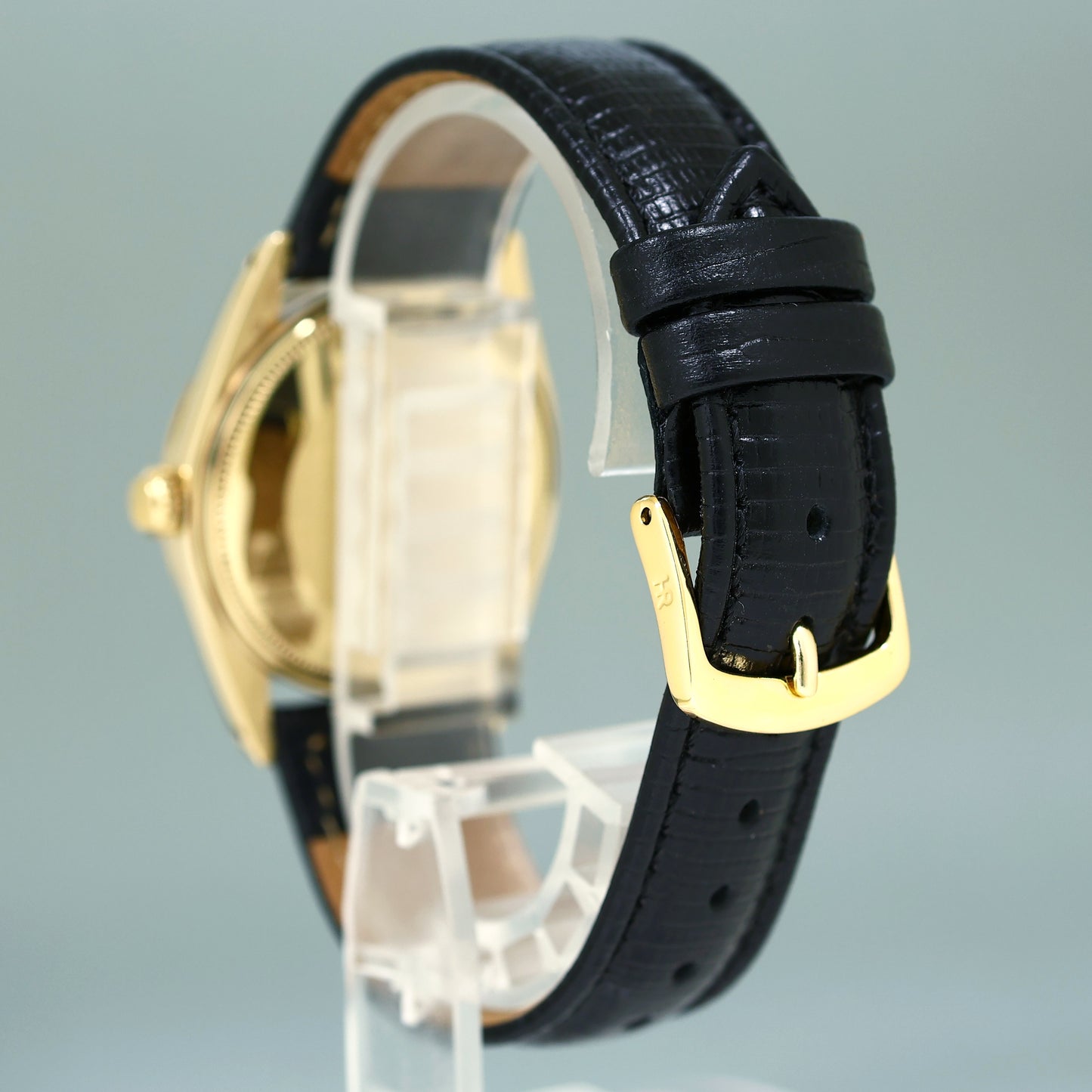 Rolex Date 34mm 1503 Yellow Gold Black Stick Leather Watch Box