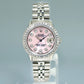 Mother of Pearl DIAMOND Ladies Rolex Date 6517 Steel White Gold 26mm Jubilee Watch Box