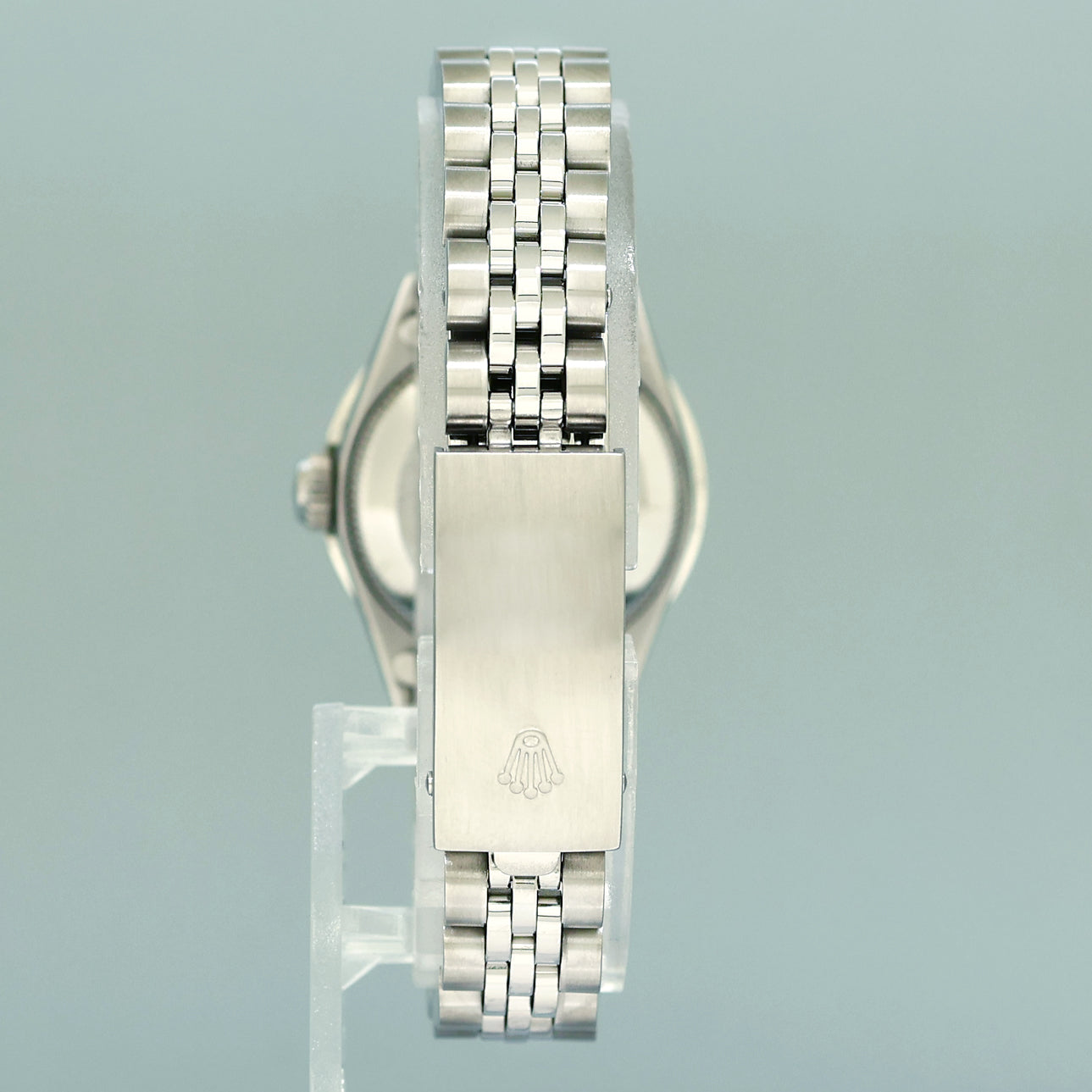 Mother of Pearl DIAMOND Ladies Rolex Date 6517 Steel White Gold 26mm Jubilee Watch Box