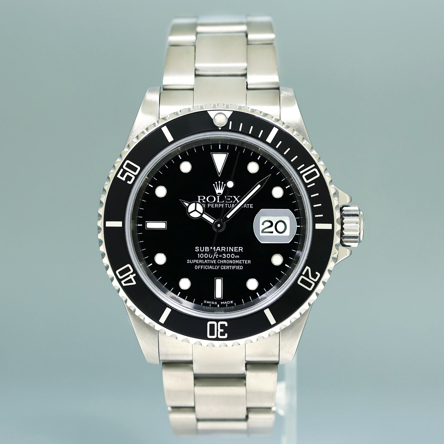 2002 PAPERS Rolex Submariner Date 16610 Steel Pre-Ceramic Black 40mm Watch Box