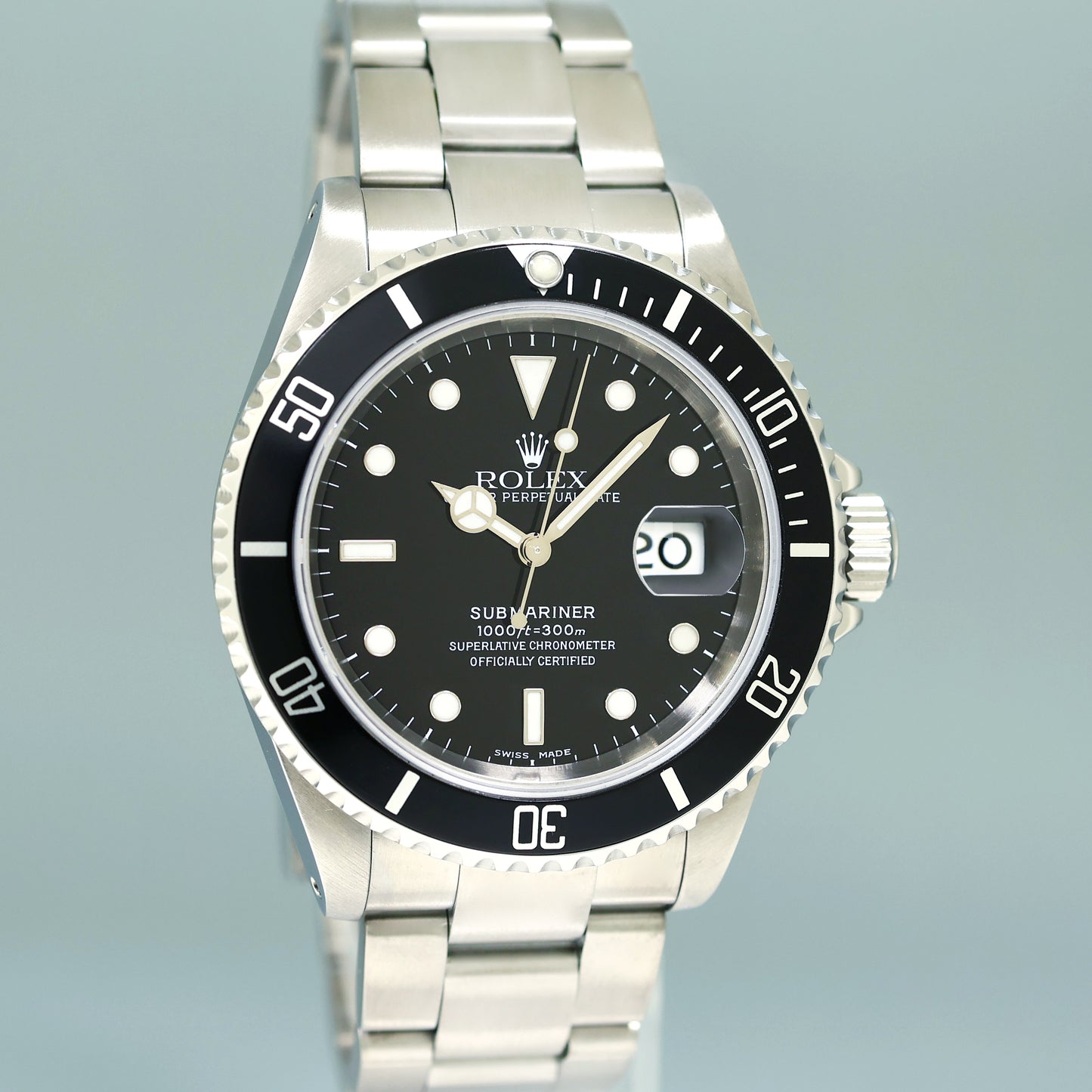 2002 PAPERS Rolex Submariner Date 16610 Steel Pre-Ceramic Black 40mm Watch Box