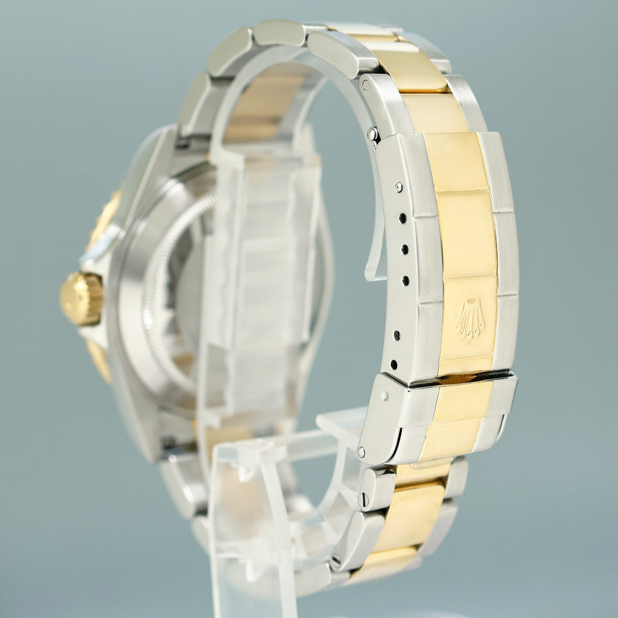 MINT 2004 Rolex Submariner 16613 LB Gold Steel Two Tone Gold 40mm Sunburst Blue Watch