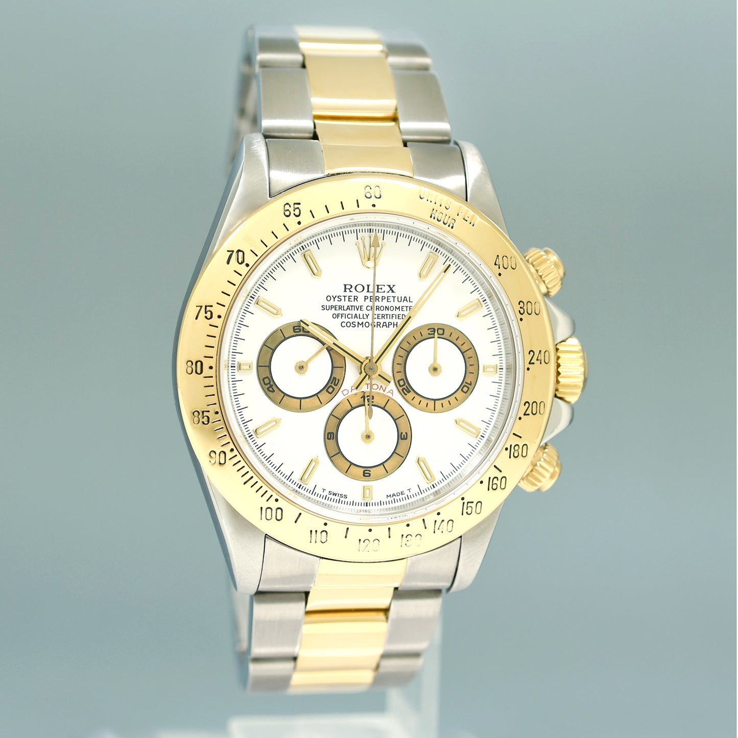 Rolex Daytona 16523 Zenith Two Tone Yellow Gold White Stick Watch Box