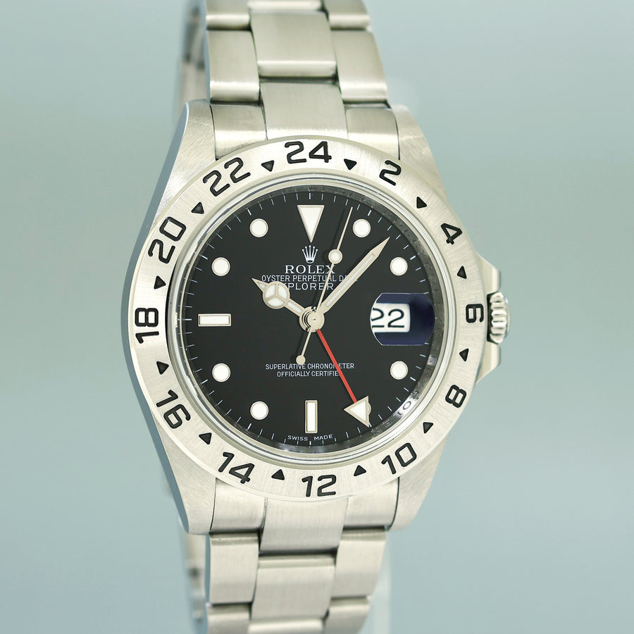 MINT 2008 PAPERS Rolex 16570 Black Steel 3186 Movement Explorer II 40mm Watch Box