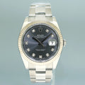 MINT Rolex DateJust 41 126334 Oyster Rhodium Diamond White Gold Fluted Watch