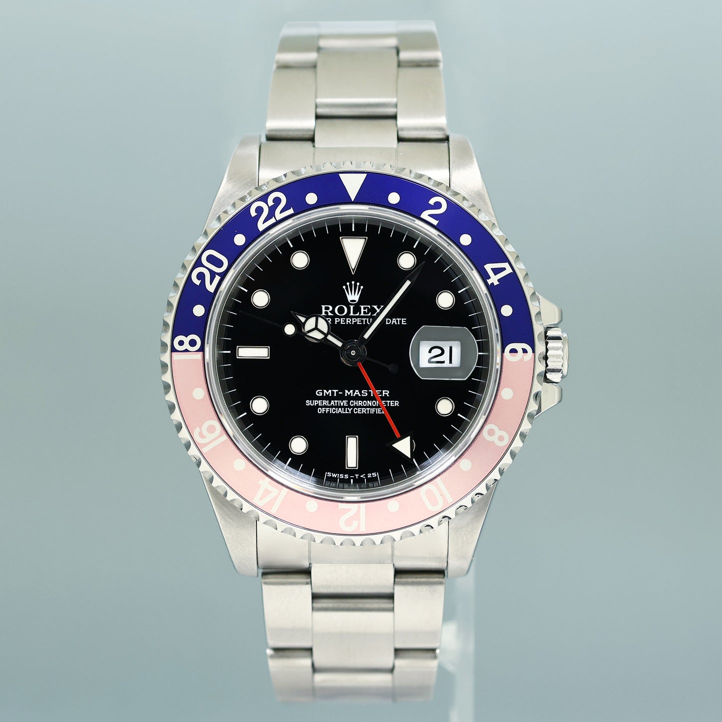 PATINA FADED BEZEL Rolex 16700 GMT-Master Pepsi Blue Red 40mm Tritium Steel 16700 Watch Box