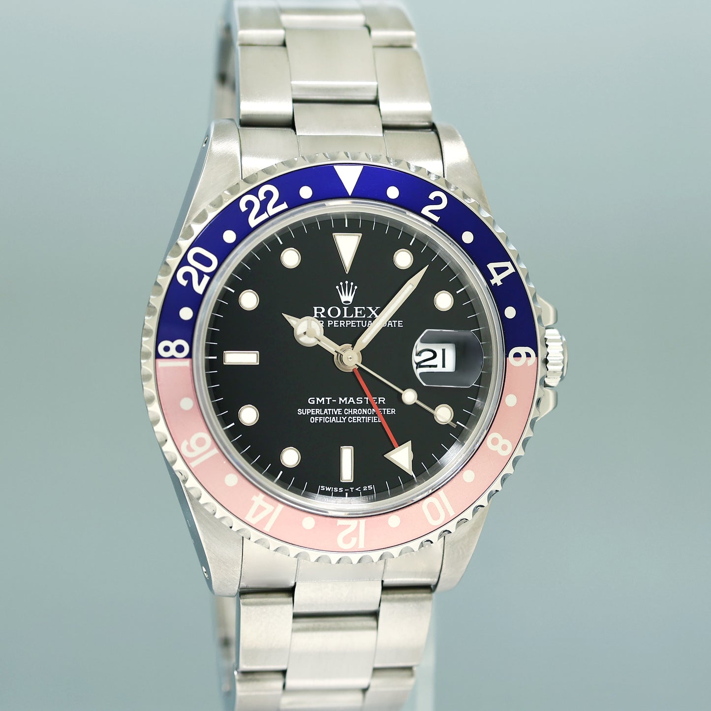 PATINA FADED BEZEL Rolex 16700 GMT-Master Pepsi Blue Red 40mm Tritium Steel 16700 Watch Box
