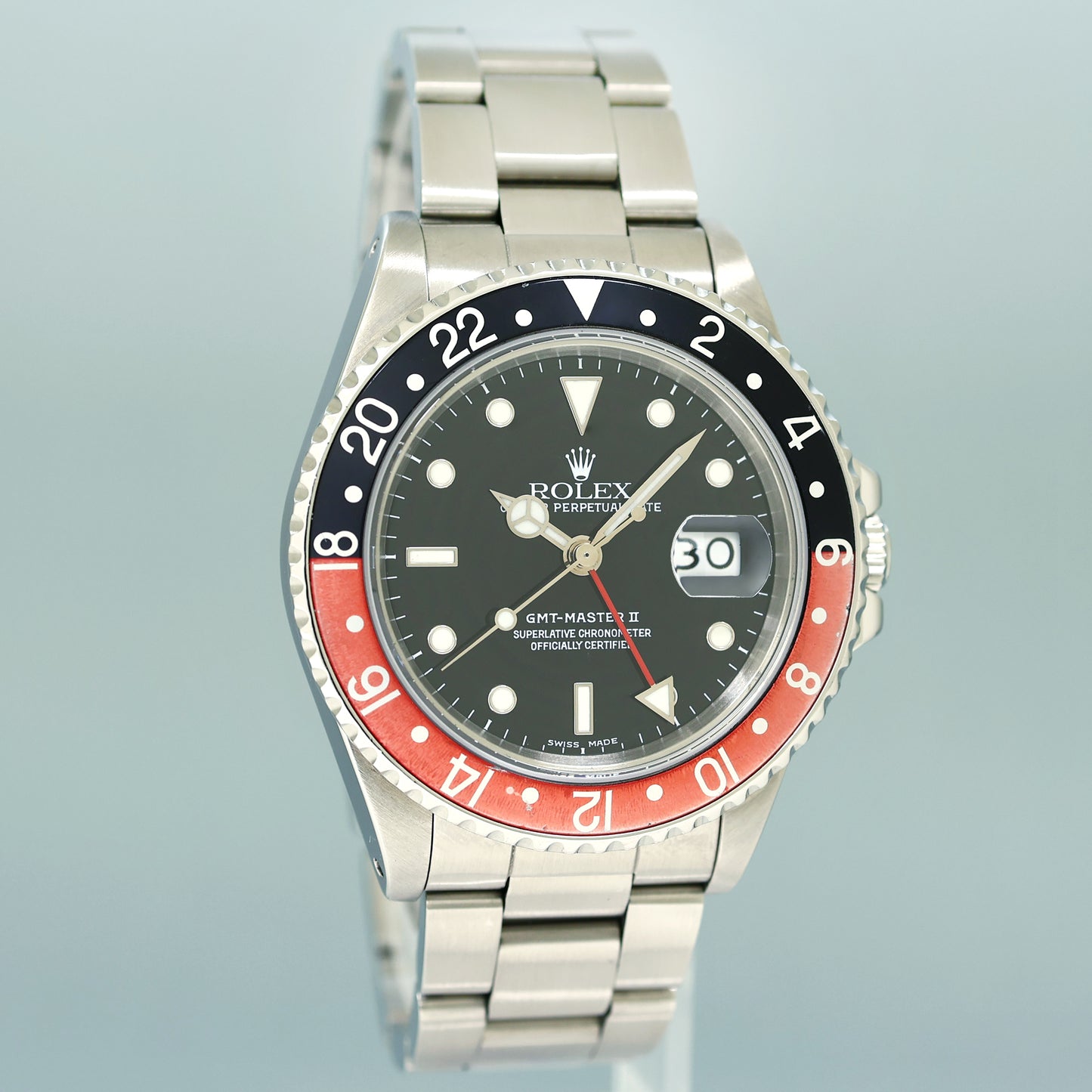Vintage 1987 Rolex GMT-Master 2 Fat Lady Coke Red Steel 16760 40mm Watch Box