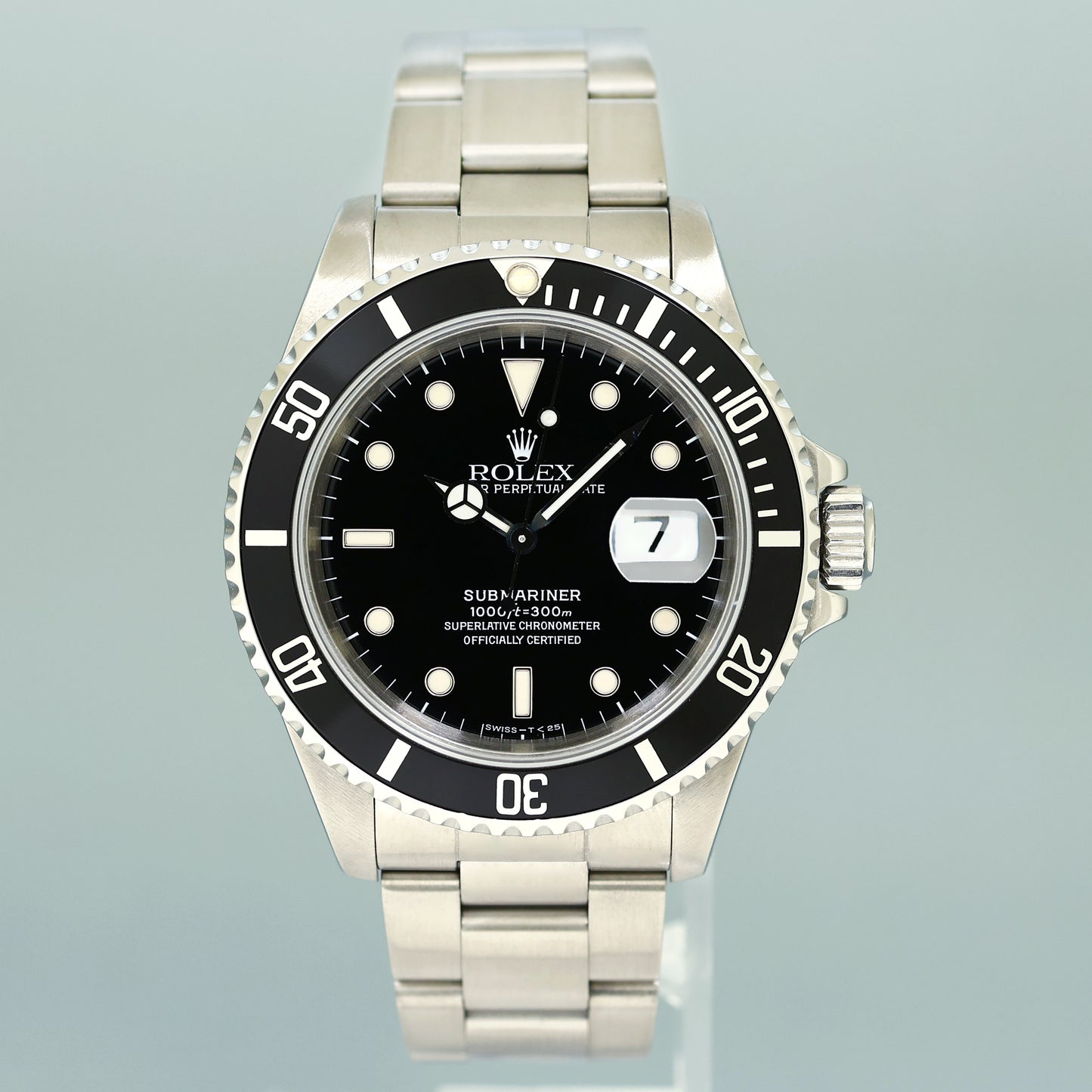 MINT Rolex Submariner Date Tritium 16610 Steel Black 40mm Oyster Watch Box