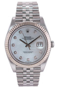 2021 MINT Rolex DateJust 41 126334 Jubilee MOP Pearl Diamond White Gold Watch