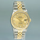 MINT Rolex DateJust 16233 Two Tone Yellow Gold Jubilee Champagne Diamond Watch