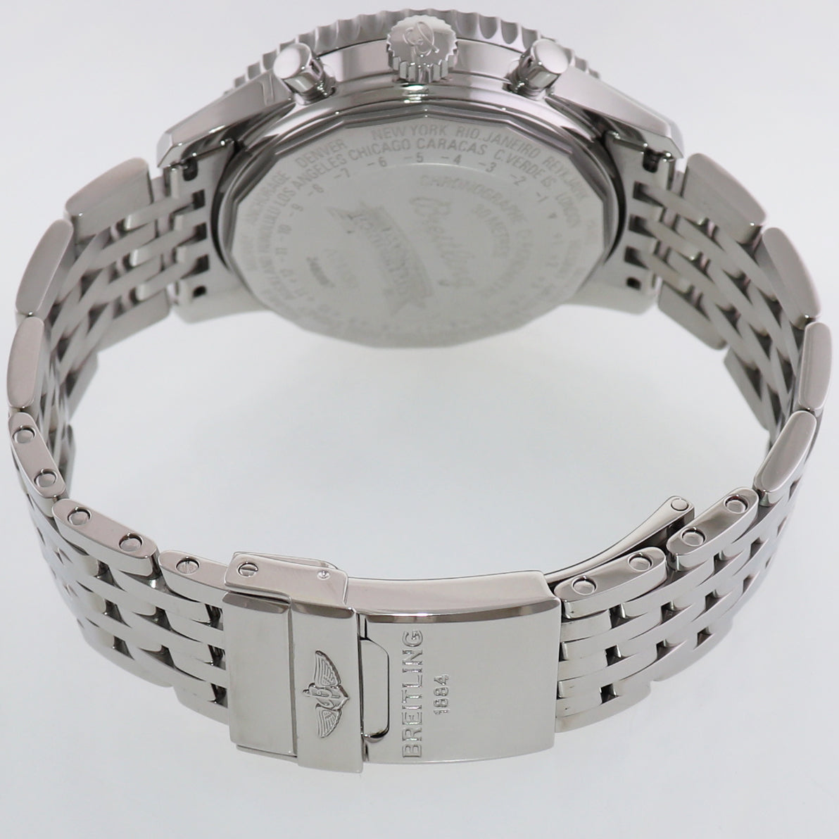 Breitling Navitimer Montbrillant Datora A21330 43mm Steel Chronograph Pilot Watch Box