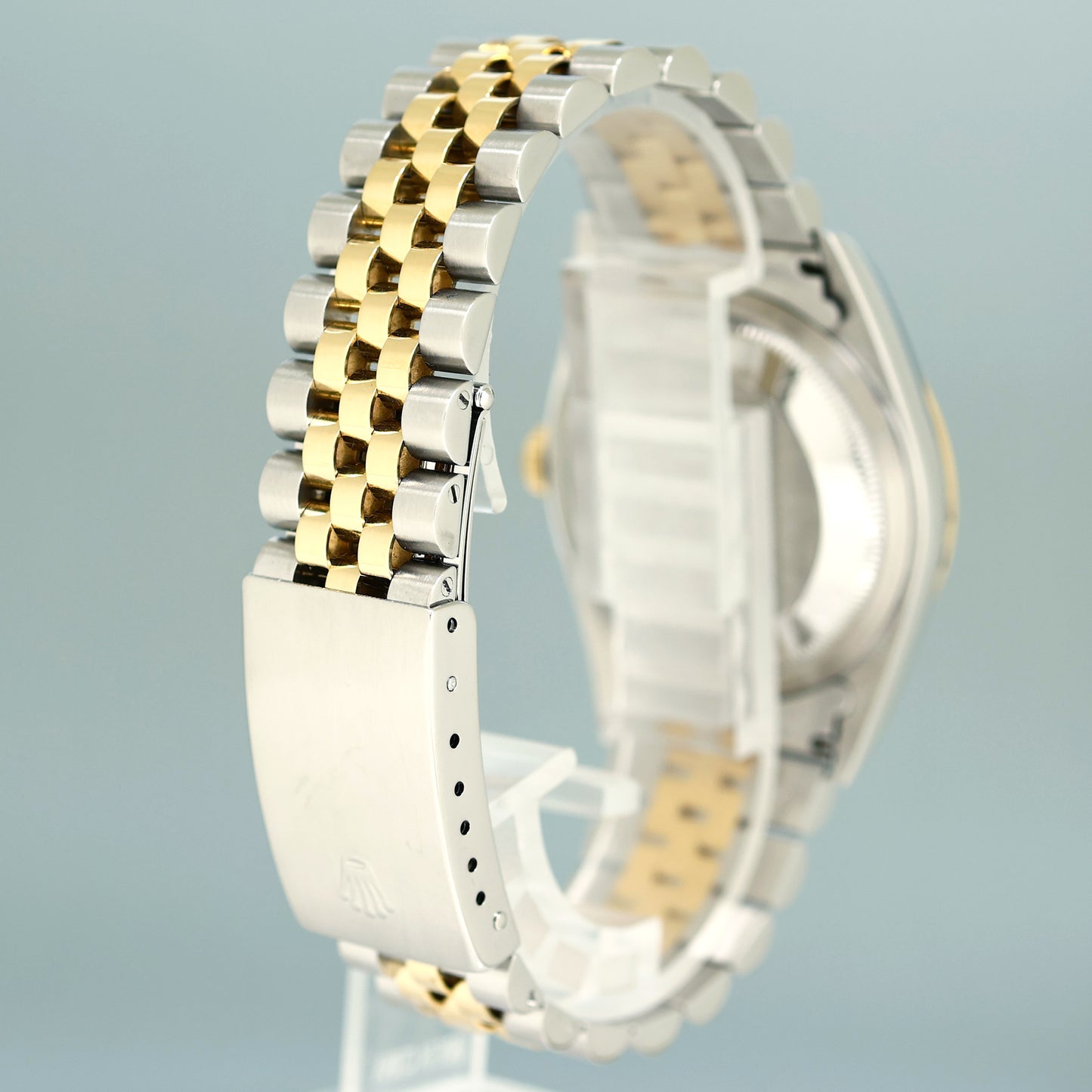 MINT Rolex DateJust 16233 Two Tone Yellow Gold Jubilee Champagne Diamond Watch