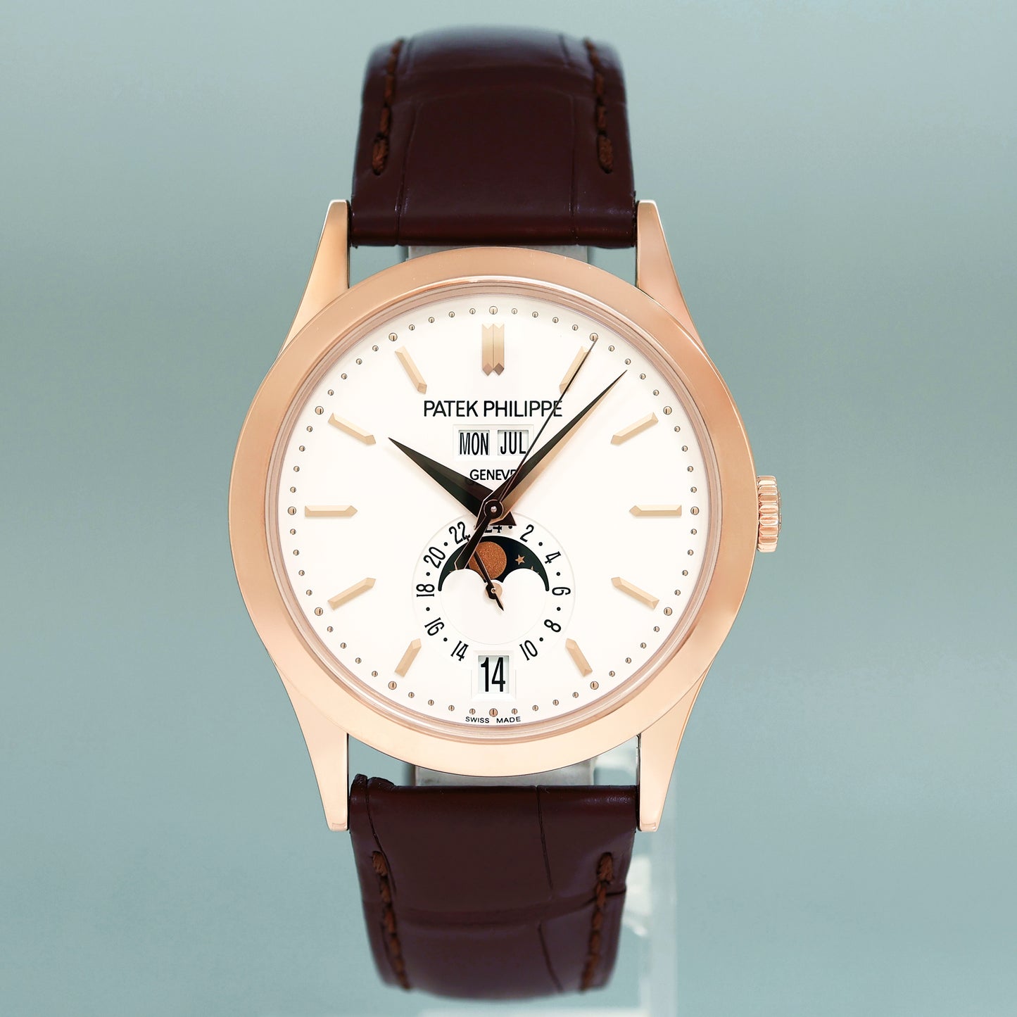2021 PAPERS Patek Philippe 5396R Rose Gold Annual Calendar 39mm Moonphase Watch