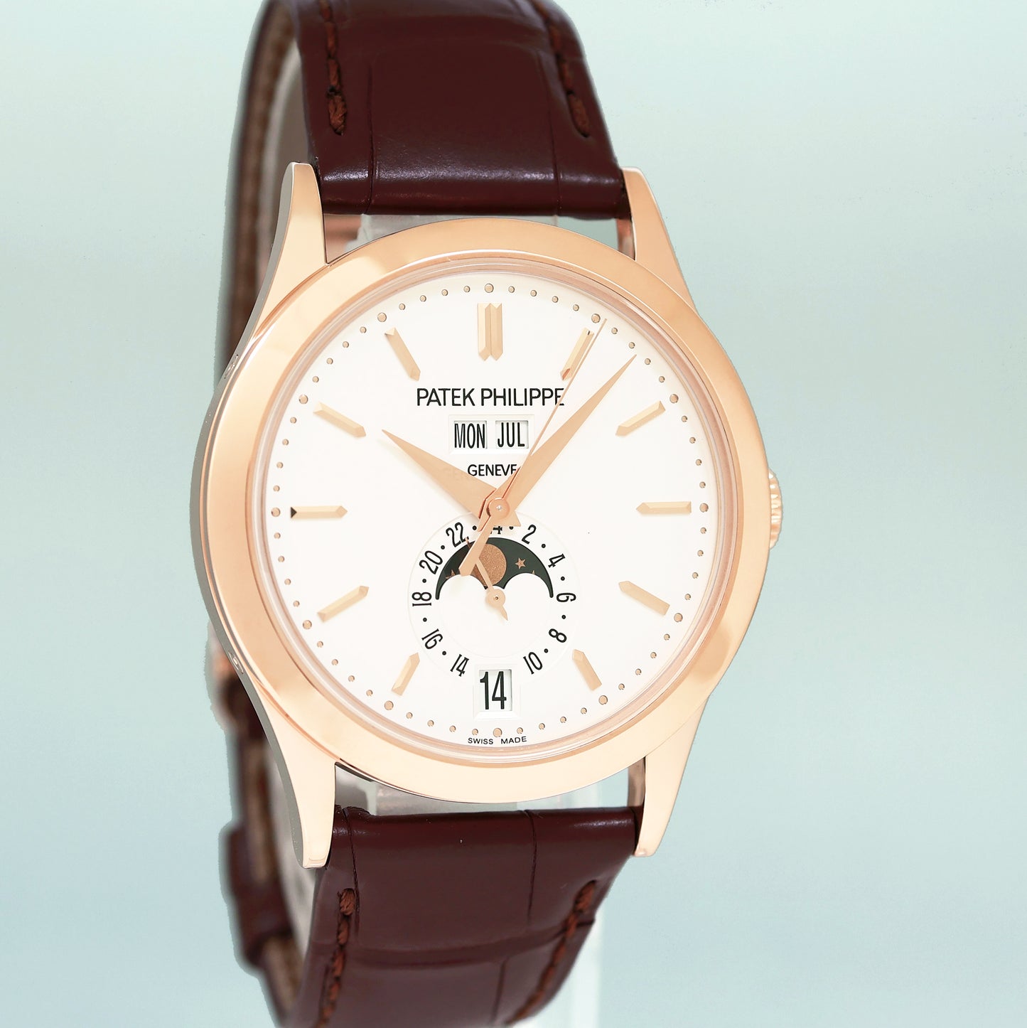 2021 PAPERS Patek Philippe 5396R Rose Gold Annual Calendar 39mm Moonphase Watch