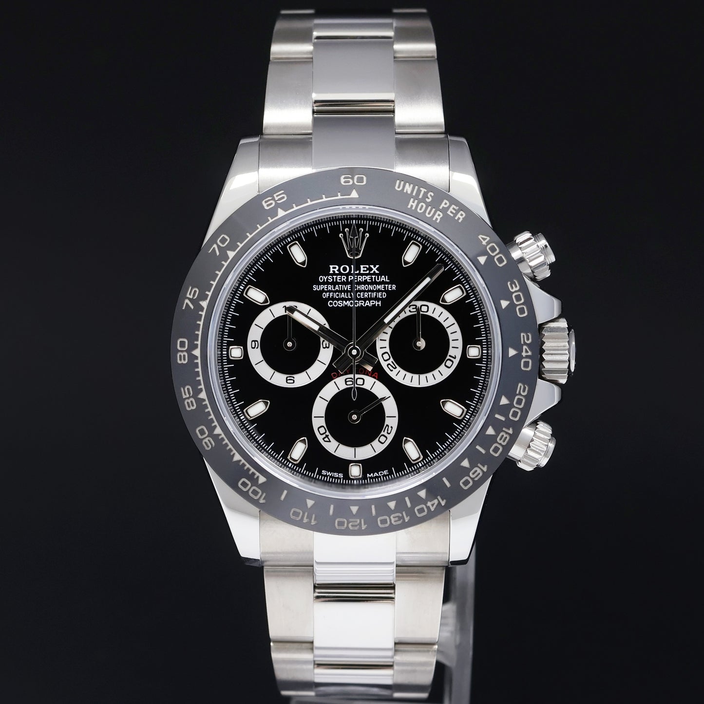 2019 MINT PAPERS Rolex Daytona 116500LN Black Ceramic Steel 40mm Watch