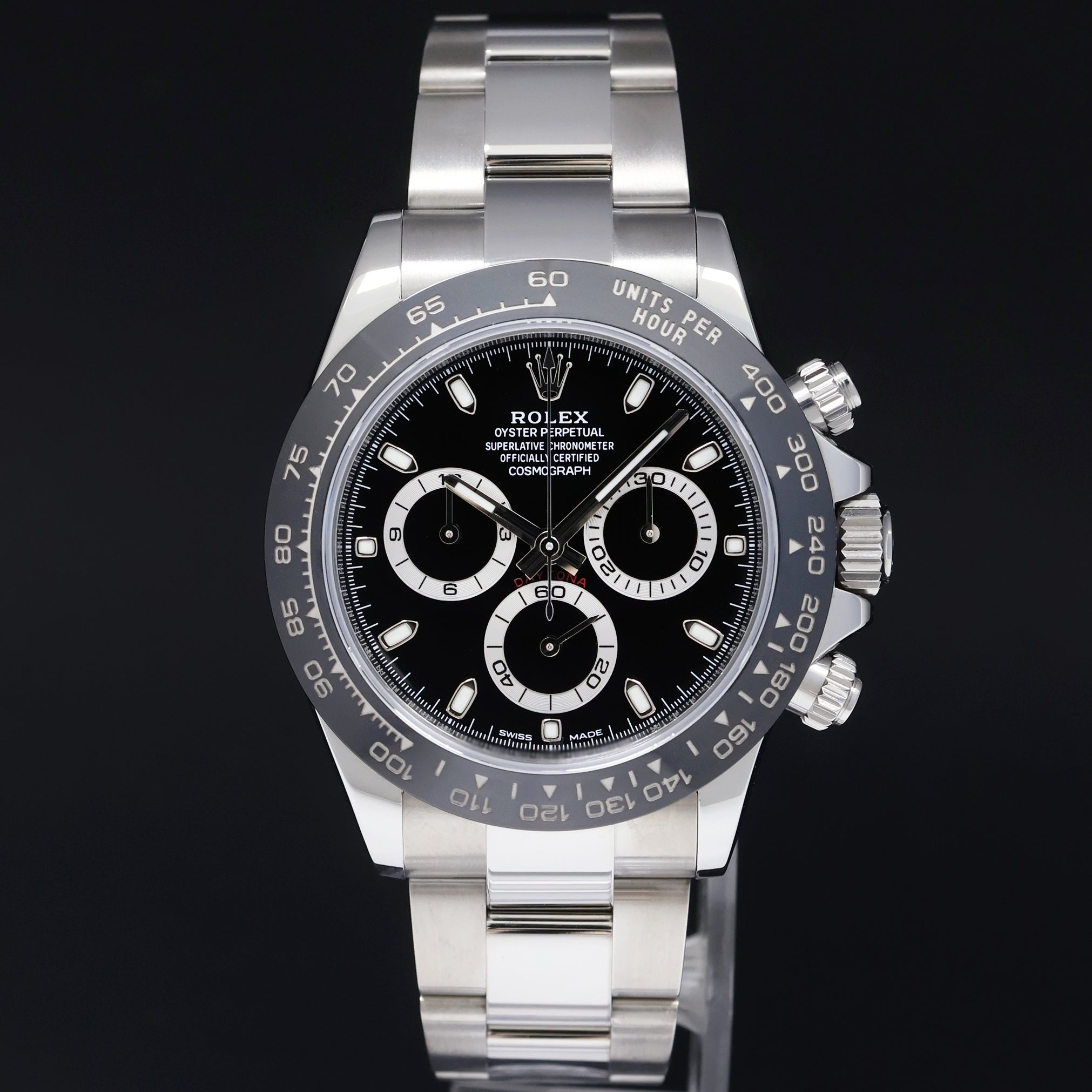 2019 MINT PAPERS Rolex Daytona 116500LN Black Ceramic Steel 40mm Watch