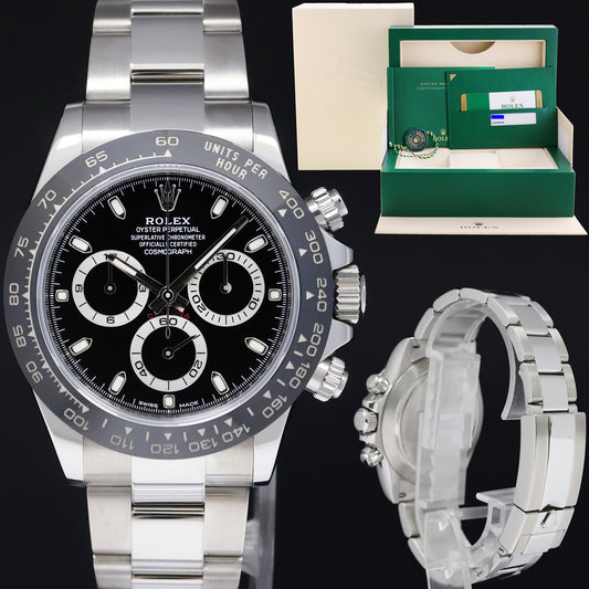 2019 MINT PAPERS Rolex Daytona 116500LN Black Ceramic Steel 40mm Watch Box