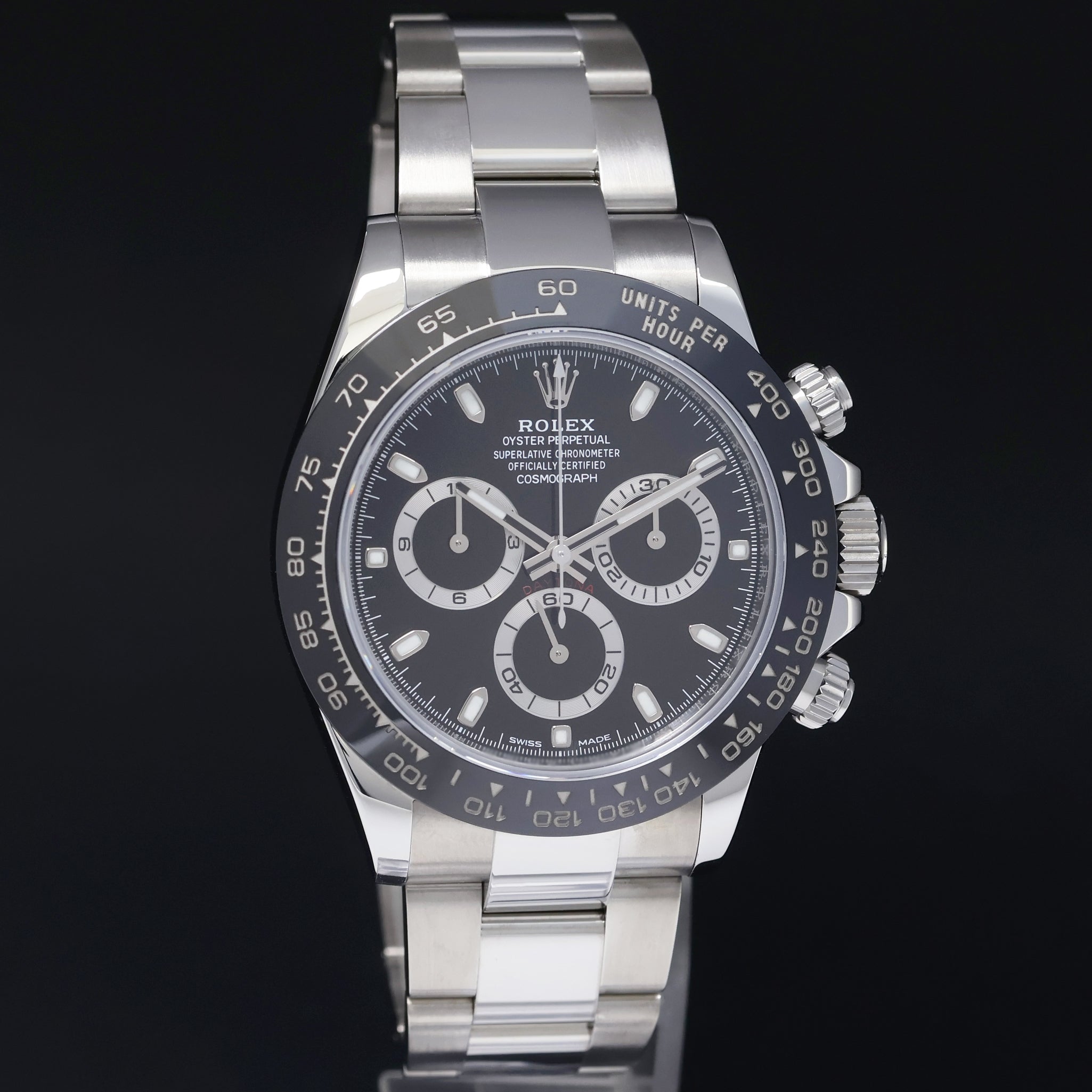 2019 MINT PAPERS Rolex Daytona 116500LN Black Ceramic Steel 40mm Watch
