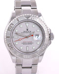 2010 ENGRAVED REHAUT Rolex Yacht-Master 16622 Steel Platinum Bezel 40mm Watch