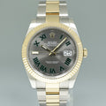2020 MINT Rolex 126333 DateJust 41 Two Tone Gold Wimbledon Oyster Watch Box