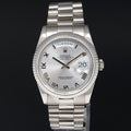 MINT Rolex President Day Date Rhodium Roman 118239 White Gold 36mm Watch Box