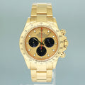 MINT Rolex Daytona 116528 Champagne Paul Newman 40mm Chrono Yellow Gold Watch