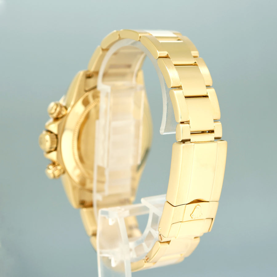 MINT Rolex Daytona 116528 Champagne Paul Newman 40mm Chrono Yellow Gold Watch