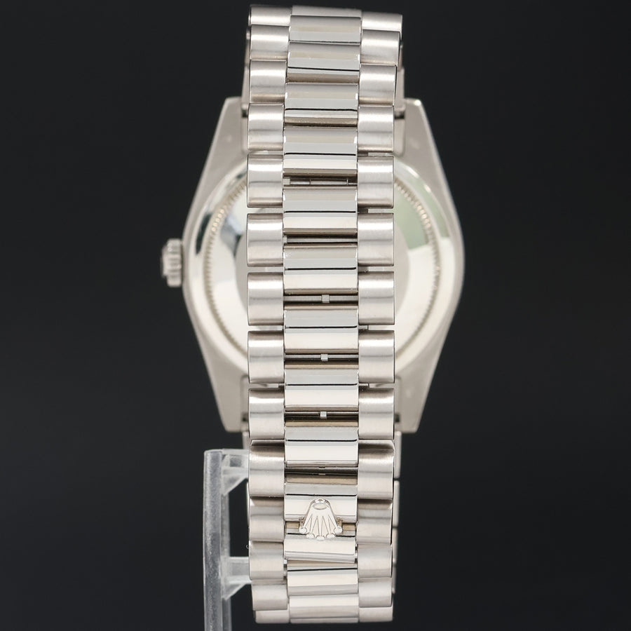 MINT Rolex President Day Date Rhodium Roman 118239 White Gold 36mm Watch Box