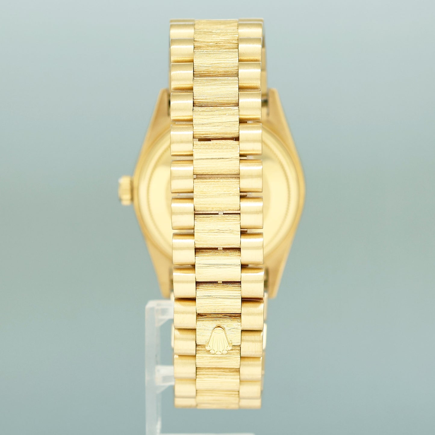 Rolex Day-Date President 18078 Bark Black Diamond Yellow Gold 36mm Quick Set Watch