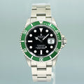 NEW 2006 PAPERS STICKERS Rolex 16610LV Rolex Green Submariner Kermit 40mm Watch