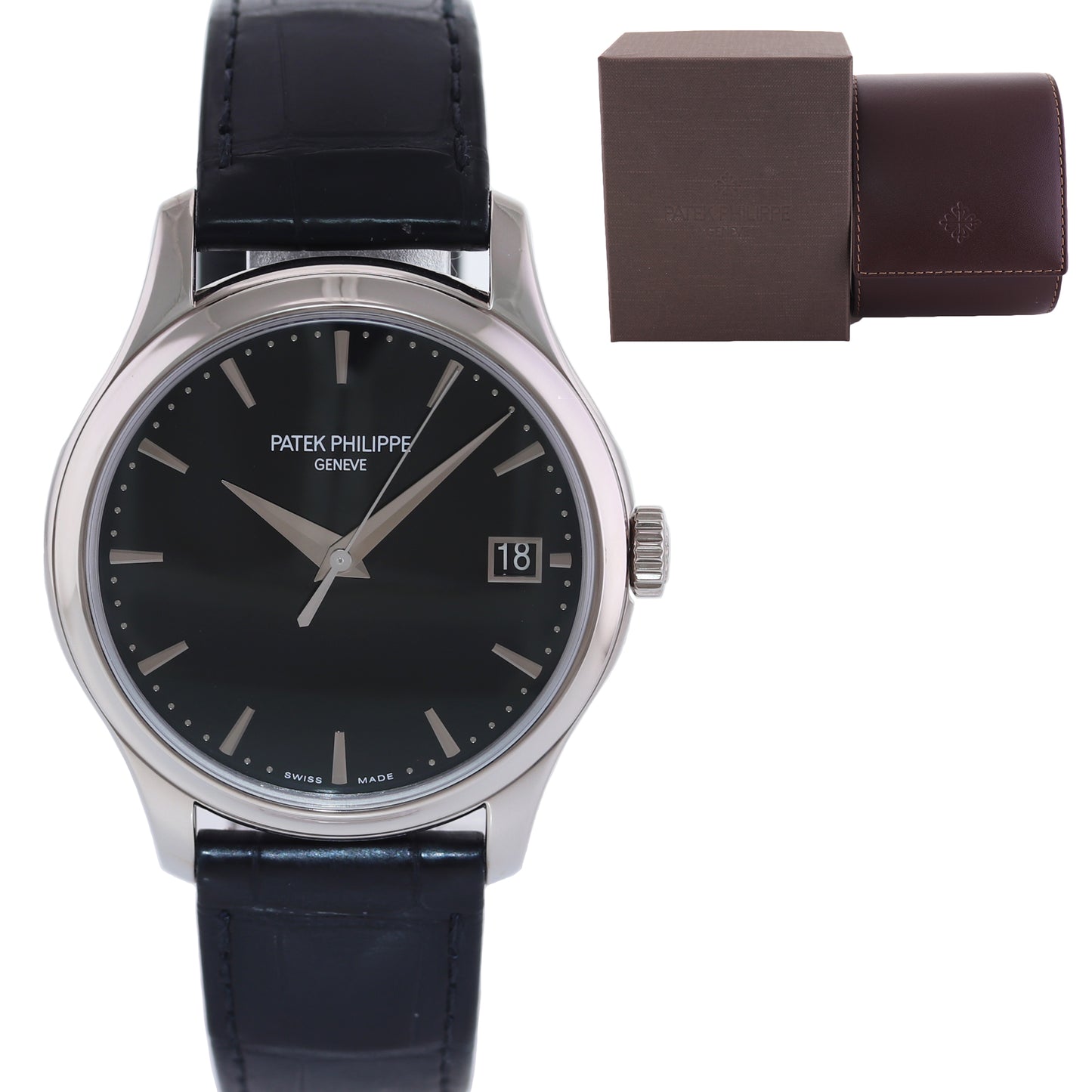 MINT Patek Philippe 5227G 39mm White Gold Black Dial Leather Watch Box