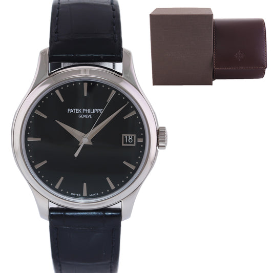 MINT Patek Philippe 5227G 39mm White Gold Black Dial Leather Watch Box