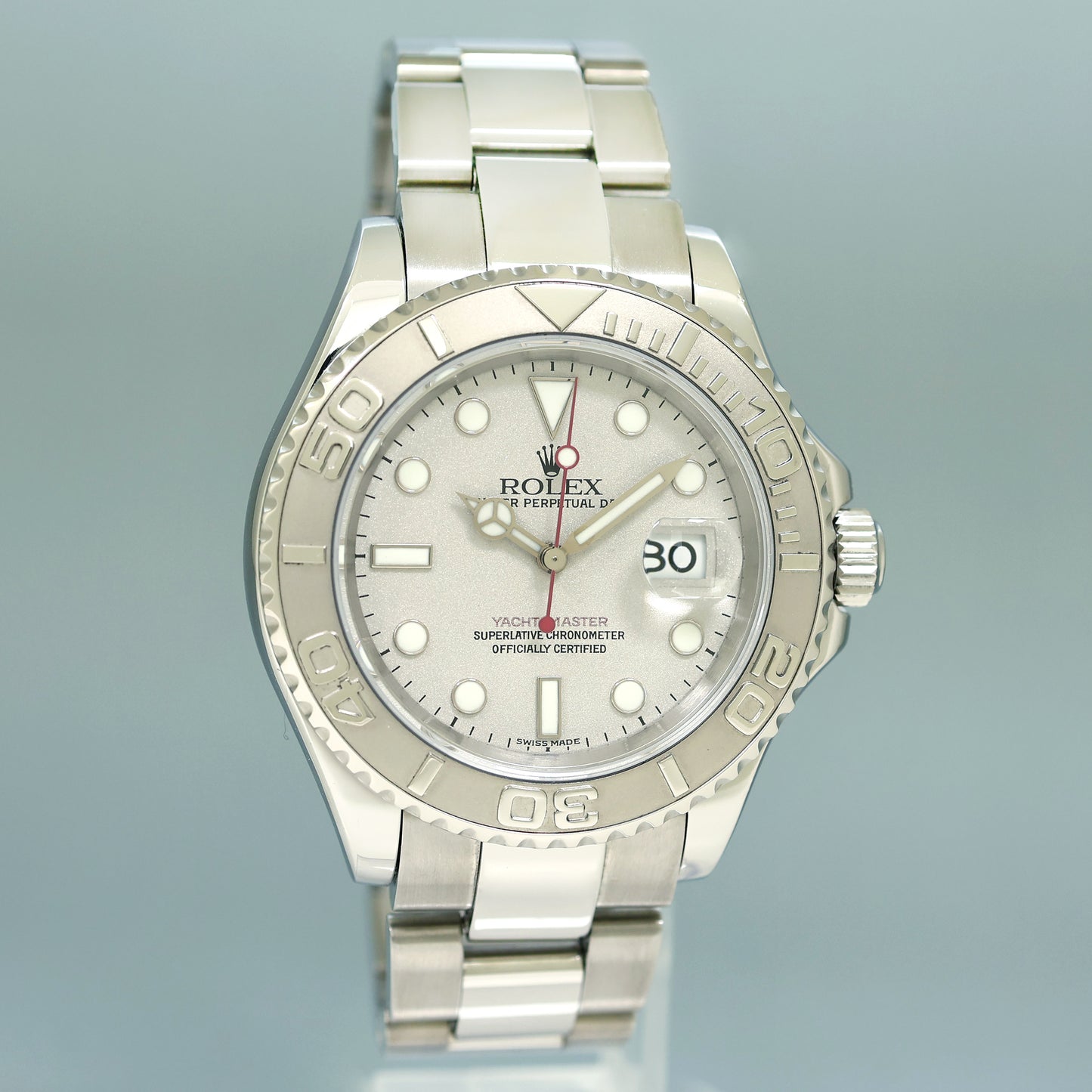 2002 MINT Rolex Yacht-Master 16622 Steel Platinum Bezel Oyster 40mm Watch Box