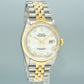 MINT Rolex DateJust 36mm Mother of Pearl Roman 16233 Two Tone Steel Jubilee Watch Box