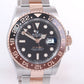 2024 NEW PAPERS Rolex GMT Master Two Tone Steel Root Beer Rose Gold 126711 Watch