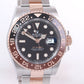 2023 PAPERS Rolex GMT Master Two Tone Steel Root Beer Rose Gold 126711 CHNR Watch Box