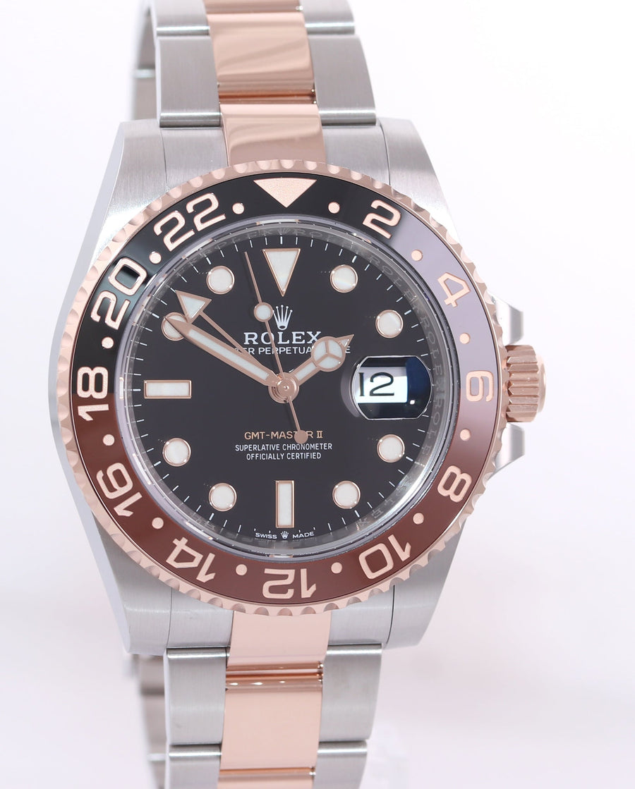 MINT 2018 PAPERS Rolex GMT Master Two Tone Steel Root Beer Rose Gold 126711 Watch