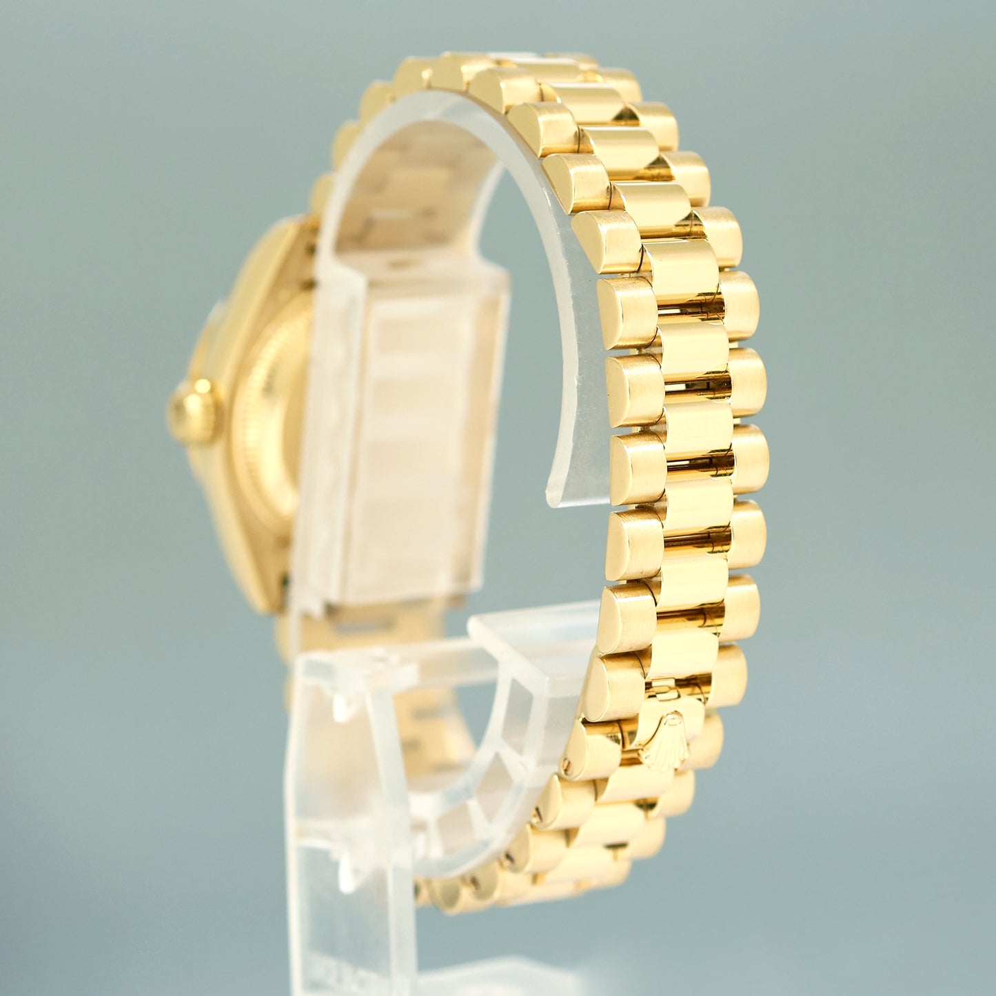 PAPERS Ladies Rolex DateJust 179158 Champagne Diamond President Yellow Gold Watch
