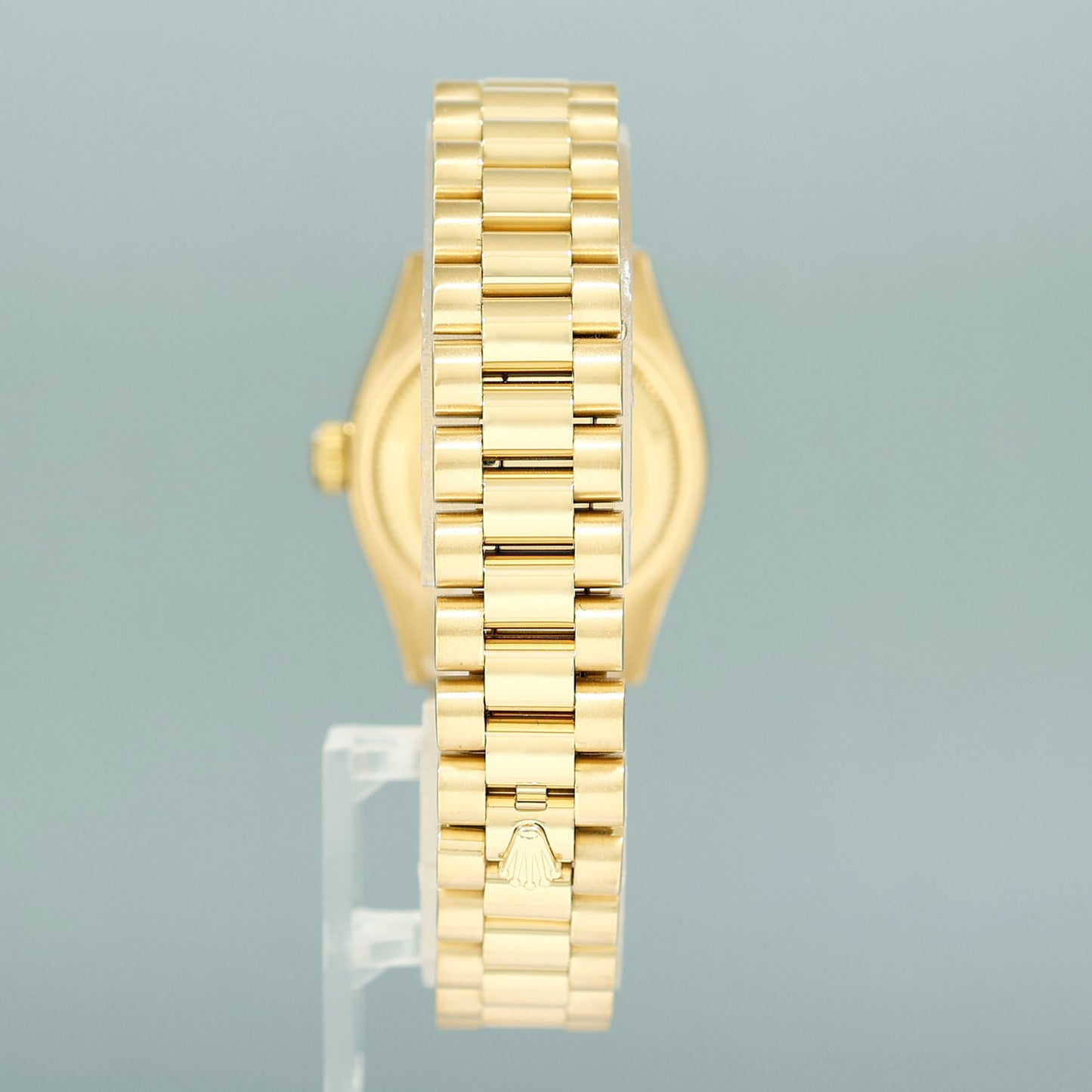 PAPERS Ladies Rolex DateJust 179158 Champagne Diamond President Yellow Gold Watch