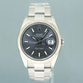 2017 MINT PAPERS Rolex DateJust 41 Rhodium Stick Oyster Fluted 126334 Watch Box