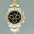2024 NEW PAPERS Rolex Daytona 126503 Black Chronograph Two Tone Gold Steel Watch