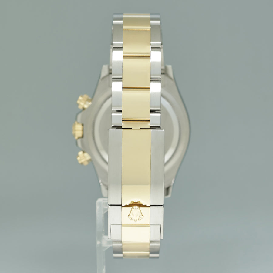 2024 NEW PAPERS Rolex Daytona 126503 Black Chronograph Two Tone Gold Steel Watch