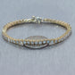 14k Yellow Gold 5.20ctw Round Cut Diamond Tennis Bracelet