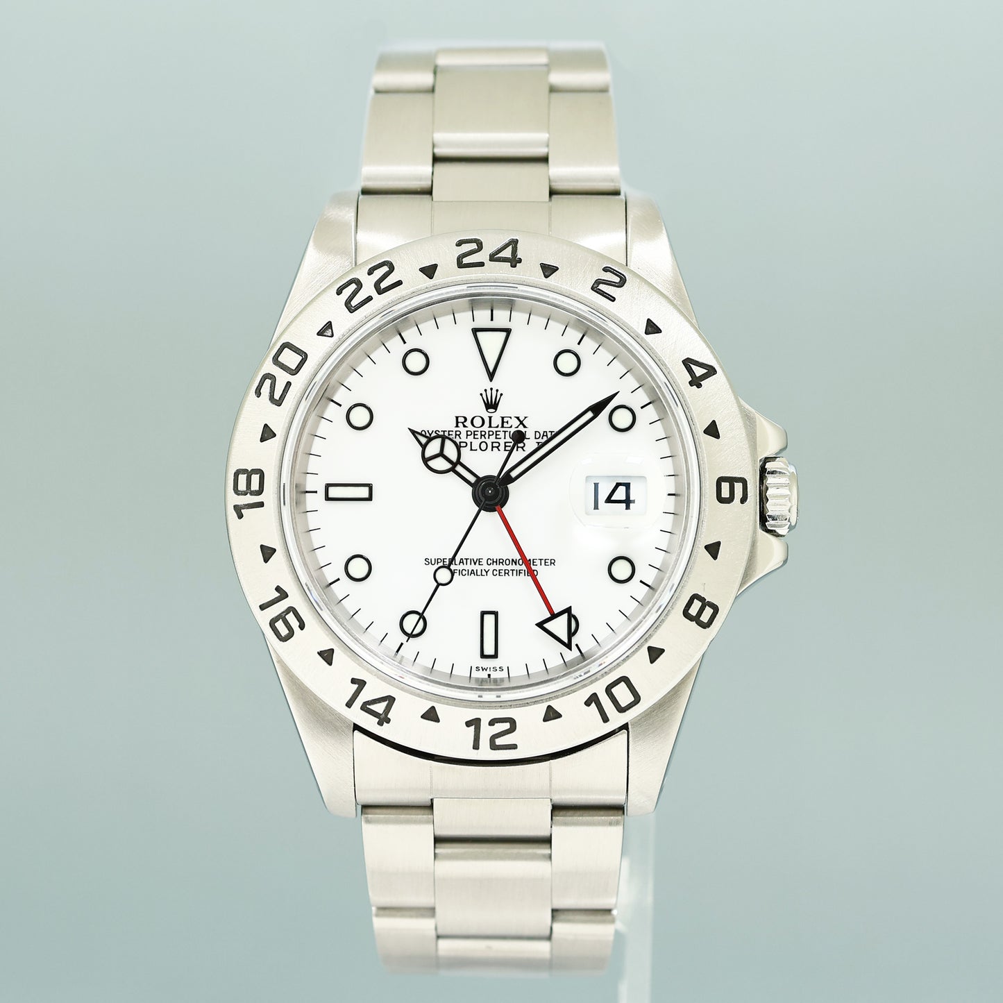 PAPERS 1999 MINT Rolex Explorer II White 16570 40mm Polar Swiss Only Watch Box