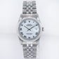 2001 MINT Rolex DateJust 16234 White Roman Dial Bezel Jubilee Band 36mm Watch