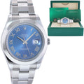 2015 MINT Rolex DateJust II 116300 Blue Roman Dial Steel 41mm Watch Box