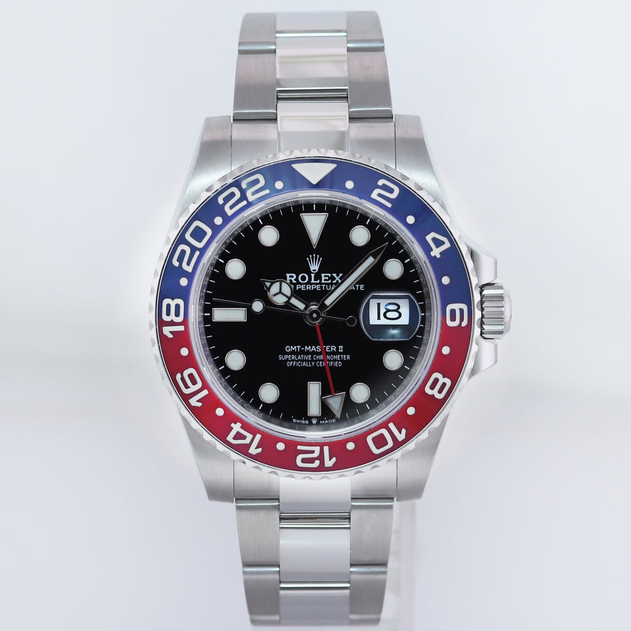 2022 MINT Rolex 126710 GMT Master PEPSI Blue Red Ceramic Oyster Watch Box