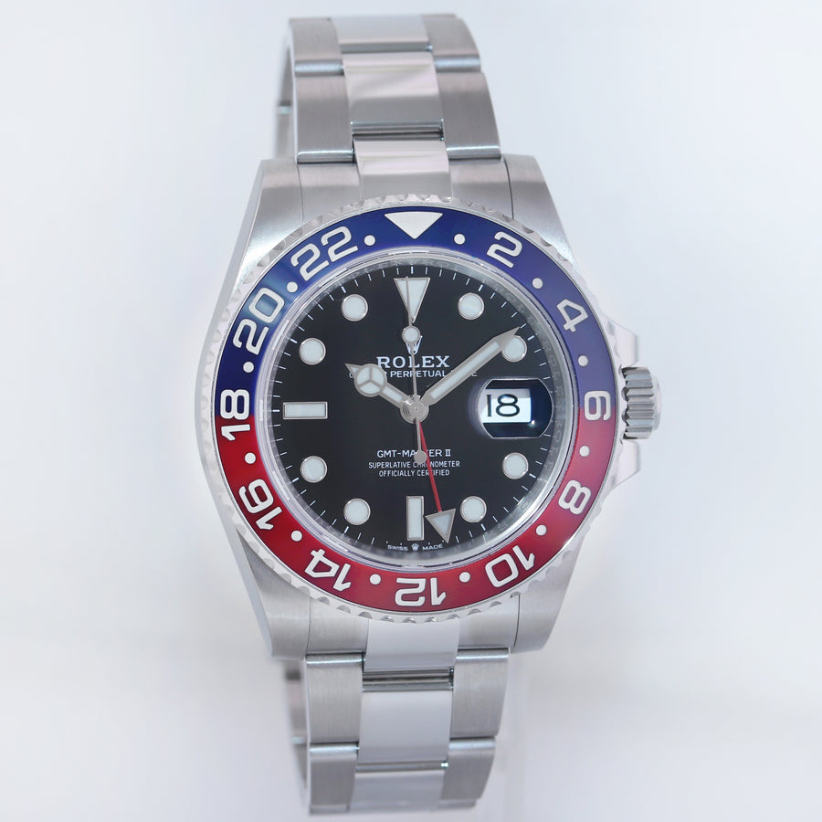 2022 MINT Rolex 126710 GMT Master PEPSI Blue Red Ceramic Oyster Watch Box