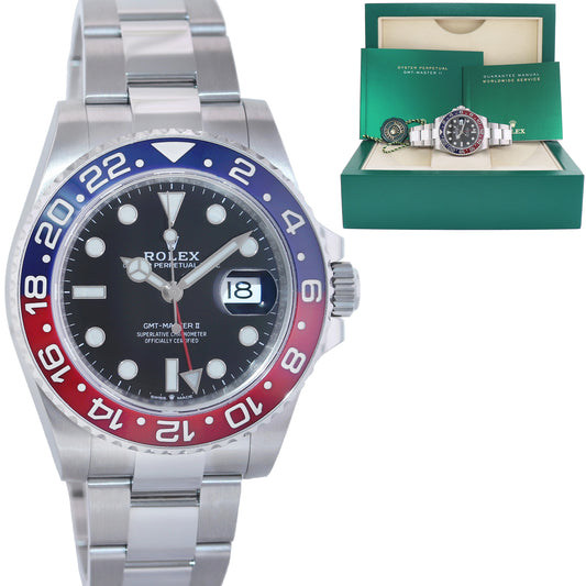 2022 MINT Rolex 126710 GMT Master PEPSI Blue Red Ceramic Oyster Watch Box